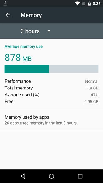 Fotografía - [Android M Característica Spotlight] Preview 2 renueva la configuración de memoria Menú de interfaz de usuario